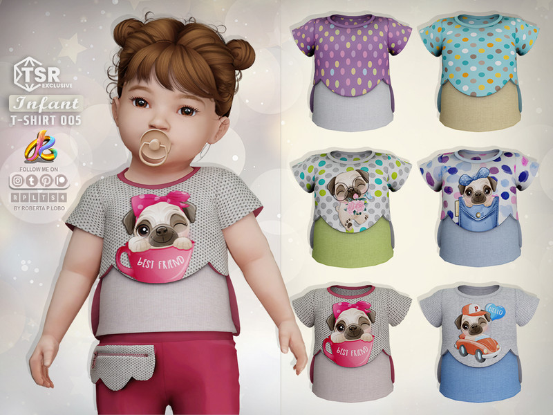 Sims 4 Infant T-Shirt 005 by RobertaPLobo