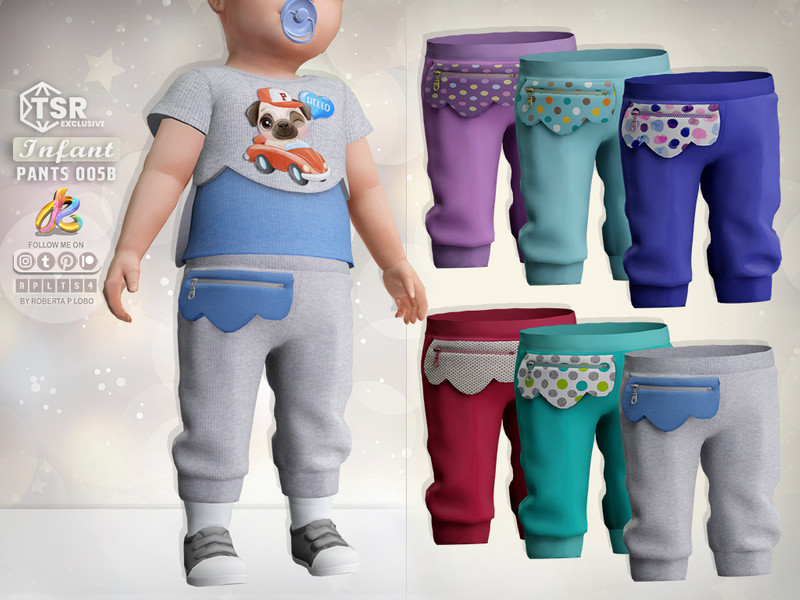 Sims 4 Infant Pants 005B by RobertaPLobo