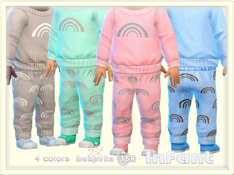 Sims 4 Knitted Pants Infant by bukovka