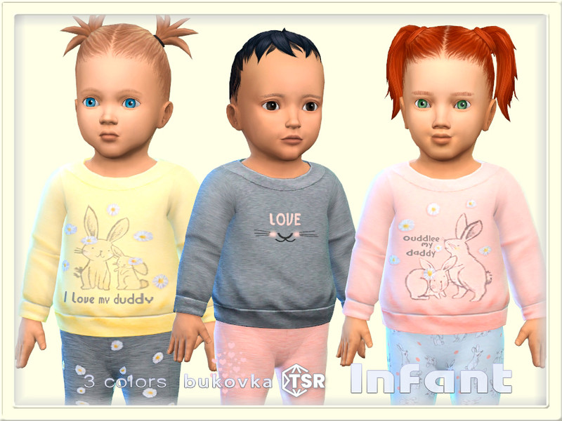Sims 4 Shirt My Duddy Infant by bukovka