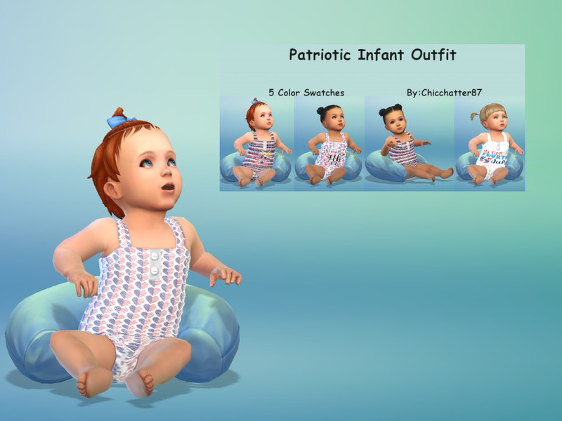 Sims 4 Patriotic Infant Outfit by chicchatter87