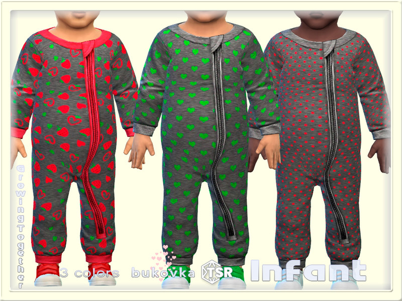 Sims 4 Jumpsuit Strawberry Infant by bukovka