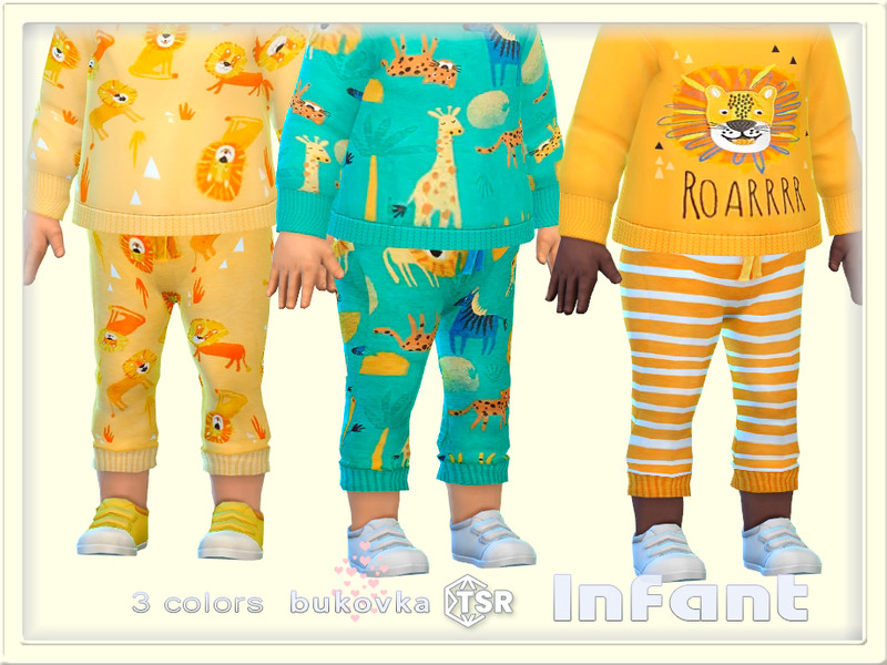 Sims 4 Pants Lion Infant by bukovka