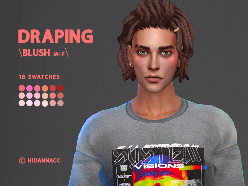 Sims 4 Draping Blush male &amp; female HQ (HidannaCC) by [HIDANNA]