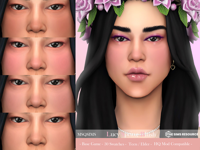 Sims 4 Lucy Spring Blush by MSQSIMS