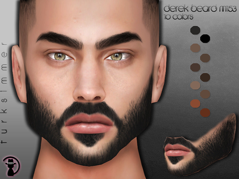 Sims 4 Derek Beard M153 by turksimmer