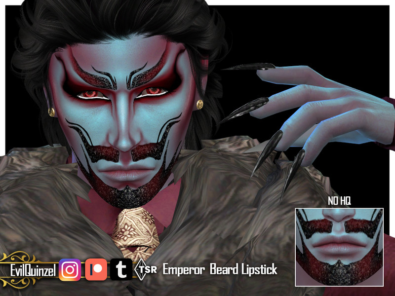 Sims 4 Emperor Beard Lipstick by EvilQuinzel