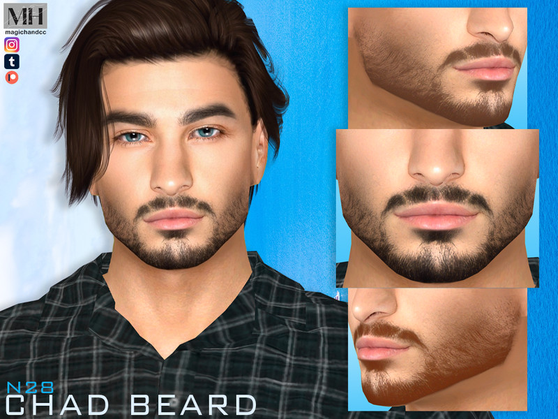Sims 4 Chad Beard N28 by MagicHand