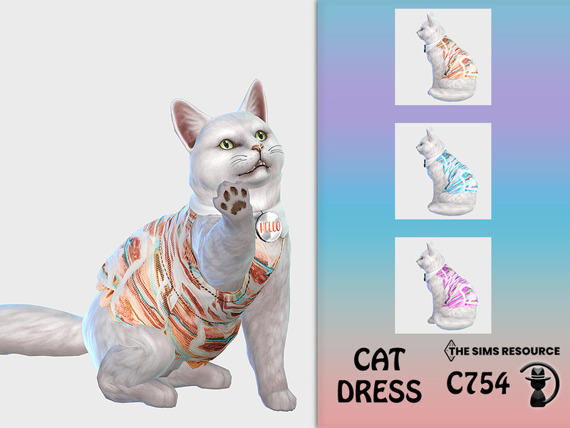 Sims 4 Cat Dress C754 by turksimmer