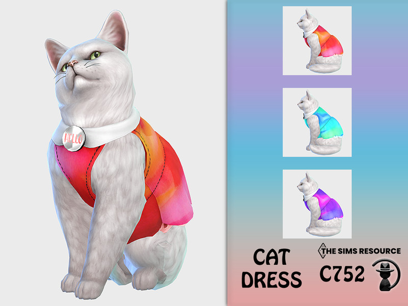 Sims 4 Cat Dress C752 by turksimmer