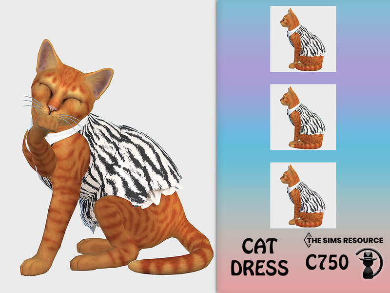 Sims 4 Cat Dress C750 by turksimmer