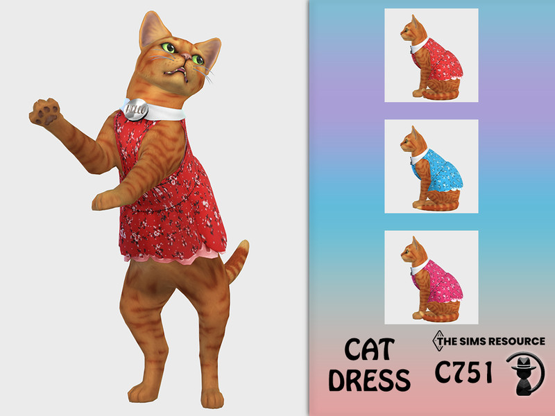 Sims 4 Cat Dress C751 by turksimmer