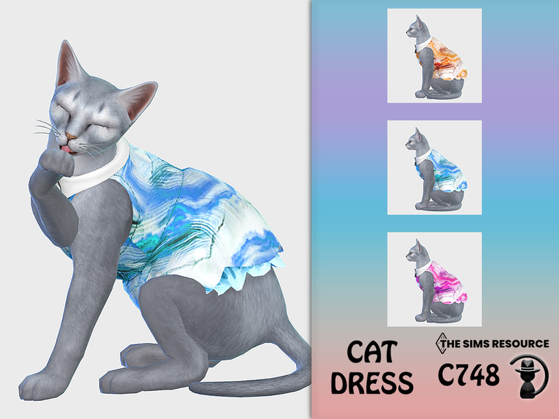 Sims 4 Cat Dress C748 by turksimmer