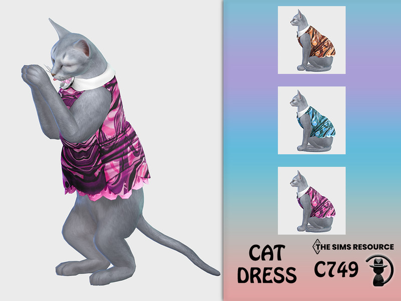 Sims 4 Cat Dress C749 by turksimmer