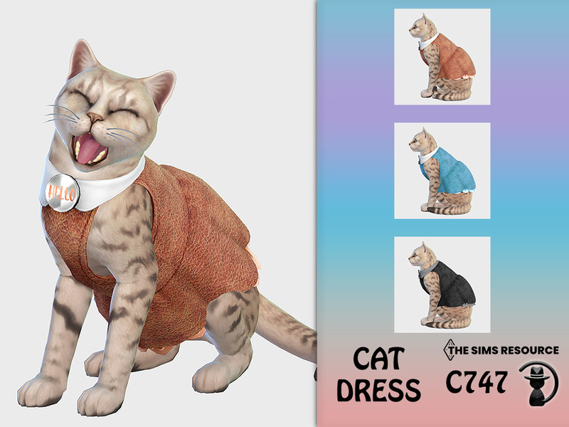 Sims 4 Cat Dress C747 by turksimmer