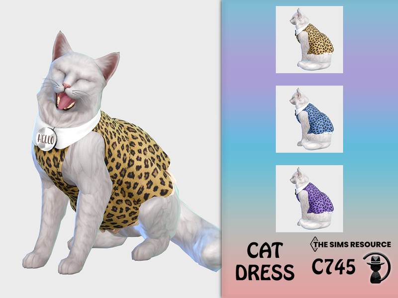 Sims 4 Cat Dress C745 by turksimmer