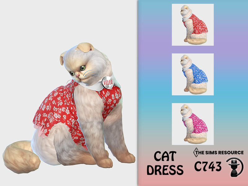 Sims 4 Cat Dress C743 by turksimmer
