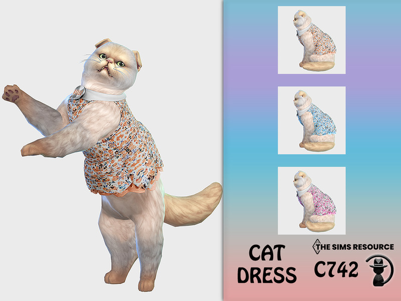 Sims 4 Cat Dress C742 by turksimmer