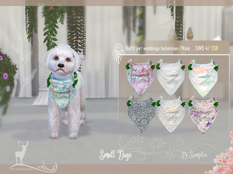 Sims 4 Snall size Dog Suit / Bohemian Wedding by DanSimsFantasy