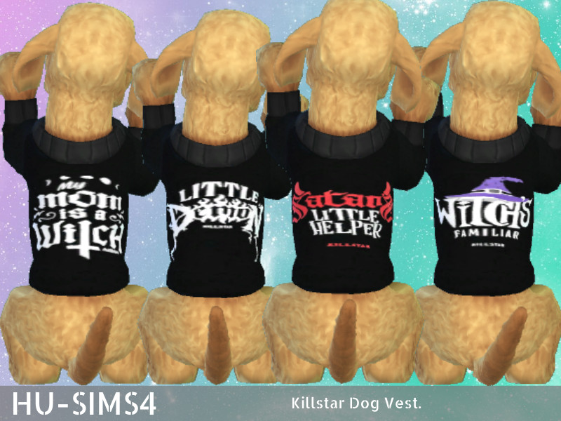 Sims 4 Killstar Dog Vest - Pets by hu-sims4