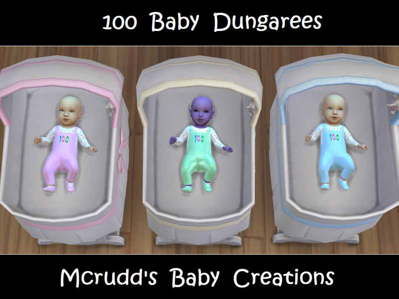 Sims 4 100 Baby Dungarees by mcrudd