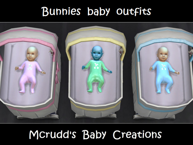 Sims 4 Bunnies baby outfits by mcrudd