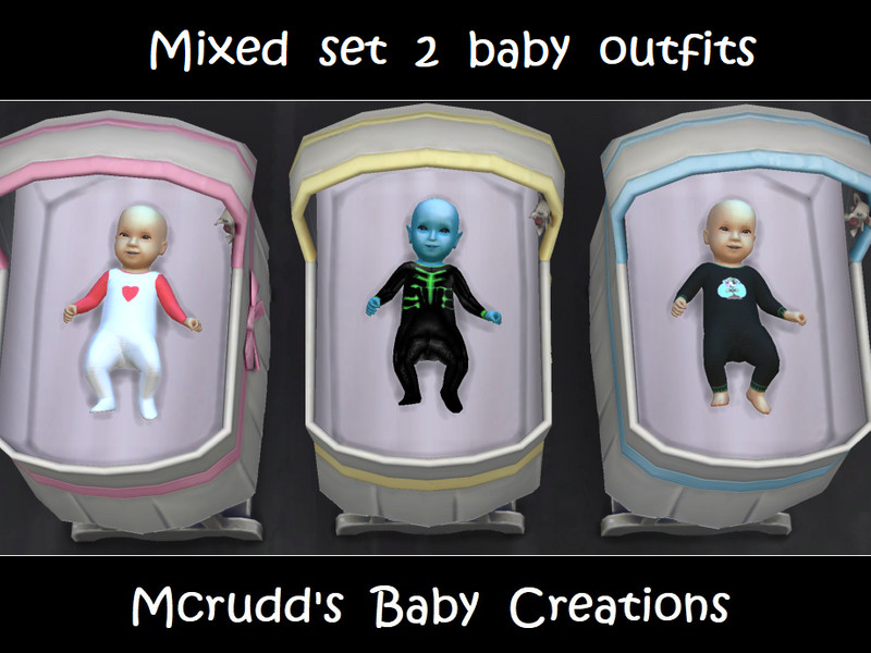 Sims 4 Mixed set 2 Baby outfits by mcrudd