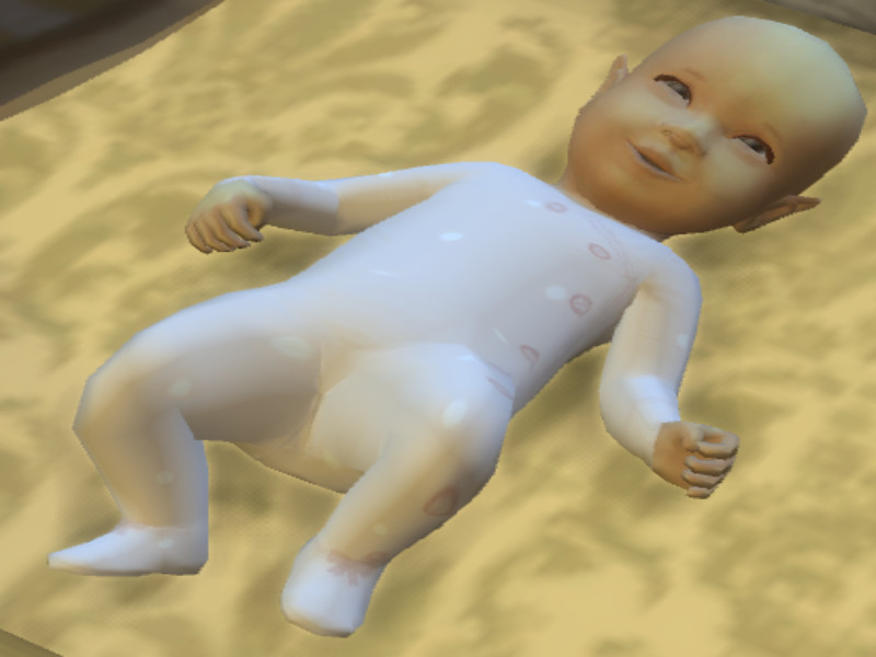Sims 4 POLKA DOT BABY ONESIE - UPDATED [Feb 17, 2022] by A2J3