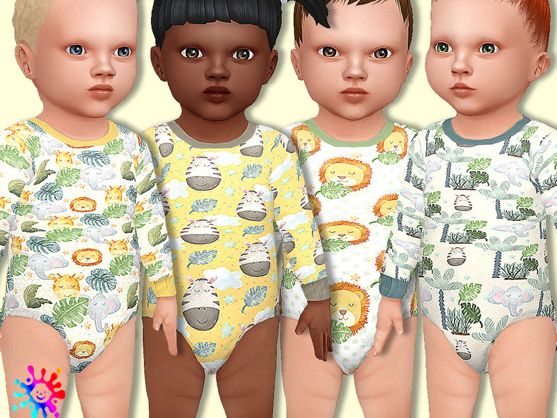 Sims 4 Infant Jungle Baby Onesie by Pelineldis