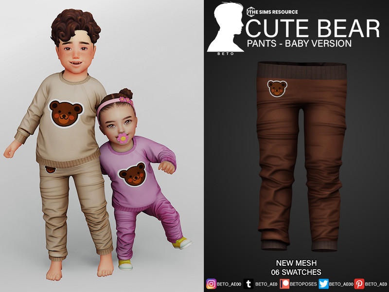 Sims 4 Cute Bear (Pants - Baby Version) by Beto_ae0