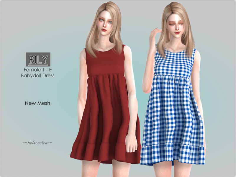 Sims 4 BILY - Baby doll Minidress by Helsoseira