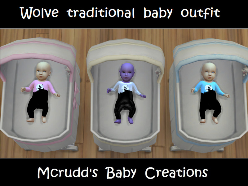 Sims 4 Wolve traditional baby outfit by mcrudd