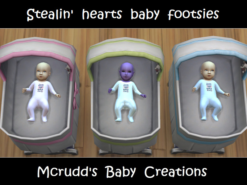 Sims 4 hearts baby footsies by mcrudd