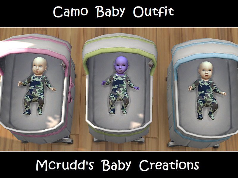 Sims 4 Camo Baby Outfit by mcrudd