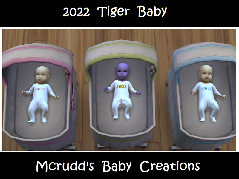 Sims 4 2022 Tiger Baby by mcrudd