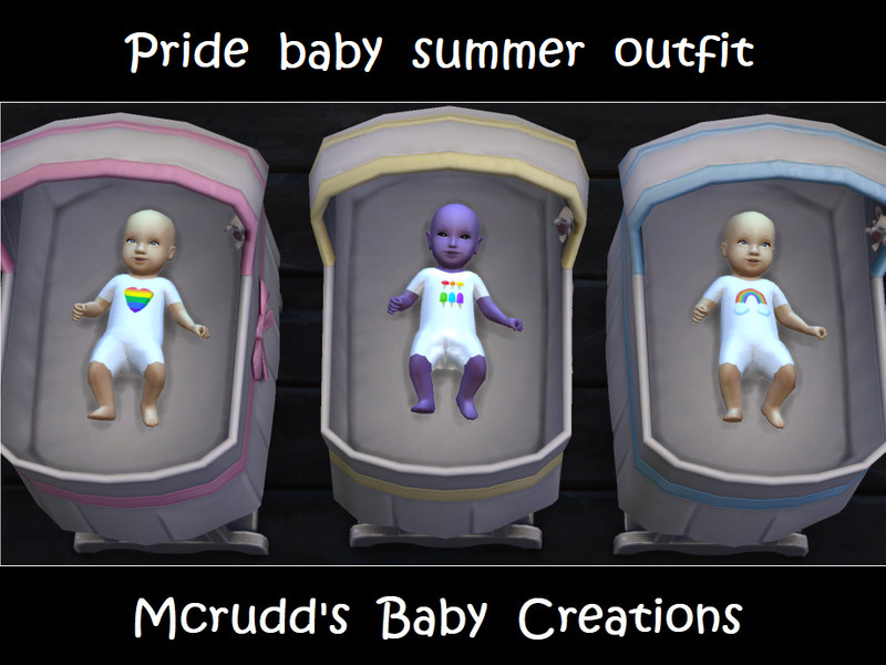 Sims 4 Pride baby summer outfit by mcrudd
