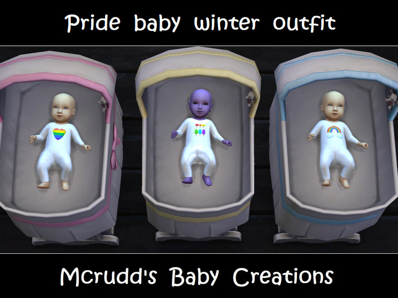 Sims 4 Pride baby winter outfit by mcrudd