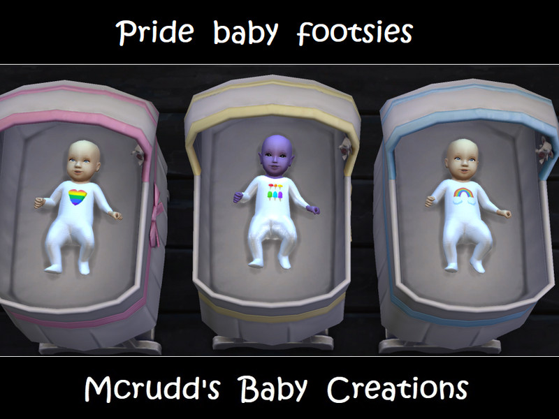 Sims 4 Pride baby footsies by mcrudd