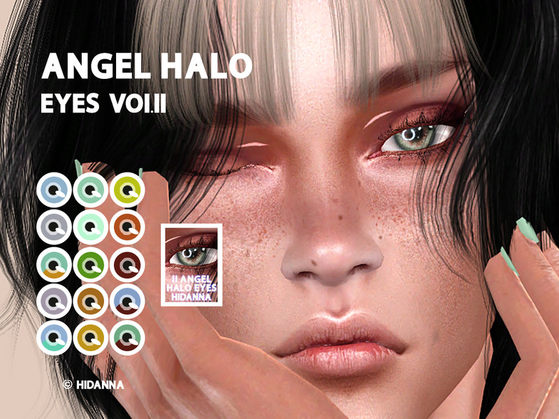 Sims 4 Angel Halo Eyes vol.ll (Face Paint) - HQ by [HIDANNA]