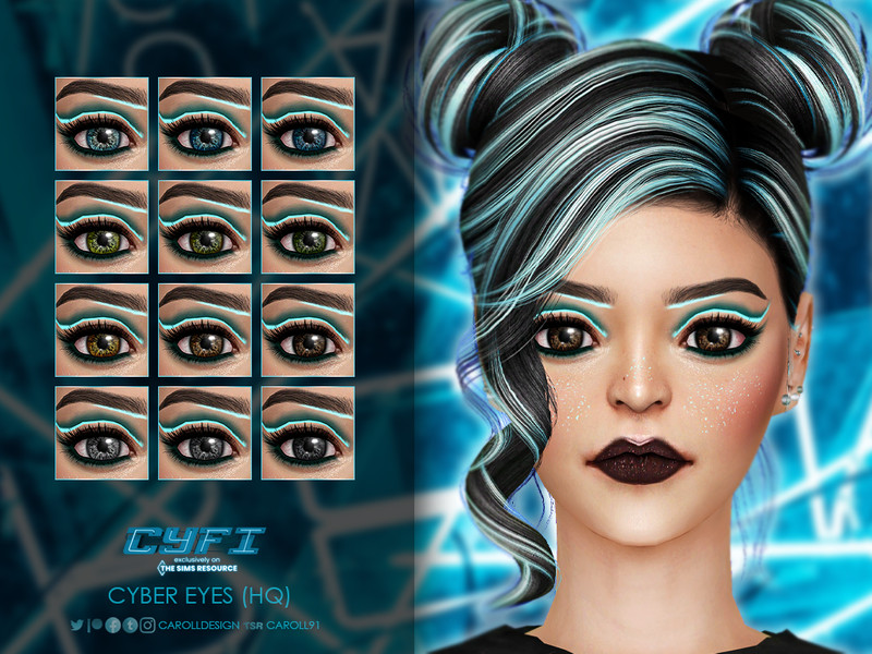 Sims 4 Cy-fi Cyber Eyes by Caroll91