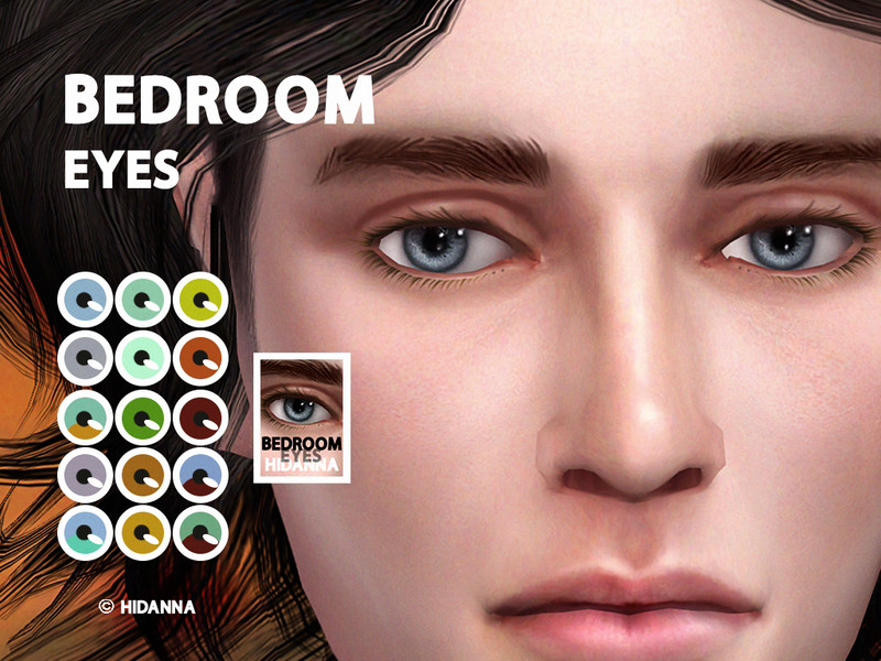 Sims 4 Bedroom EYES Realistic eyes Textures - Face Paint by [HIDANNA]