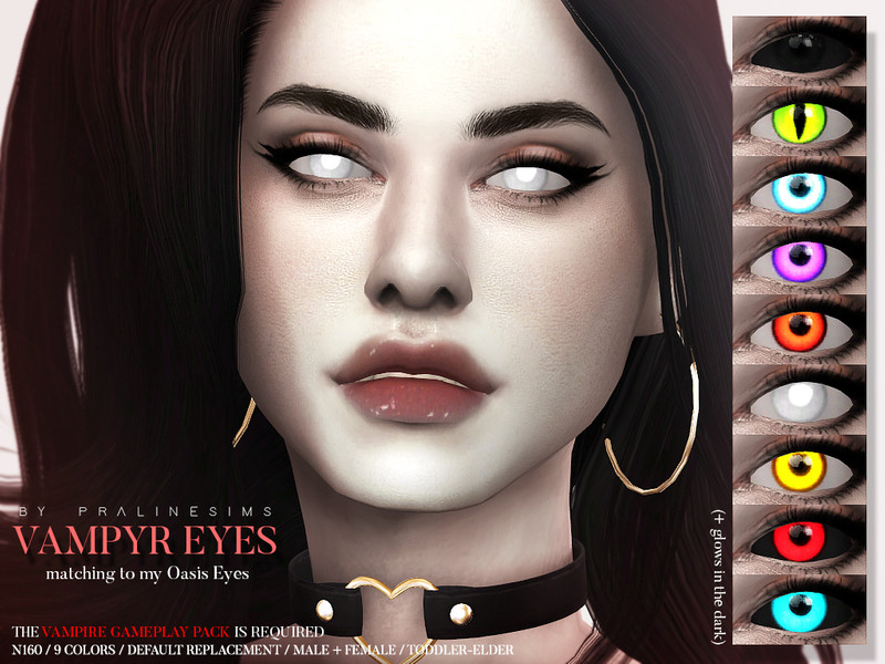 Sims 4 Vampyr Eyes N160 DEFAULT REPLACEMENT by Pralinesims