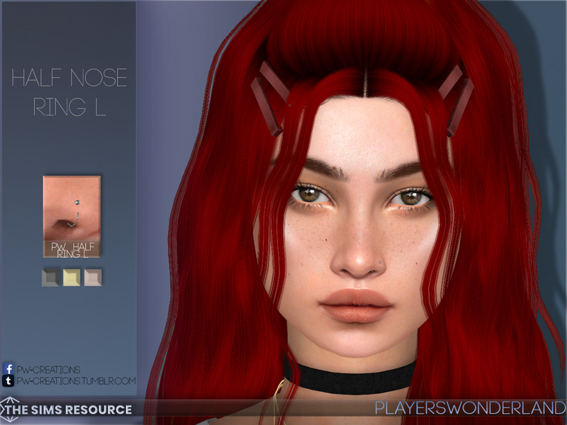 Sims 4 Half Nose Ring L by PlayersWonderland