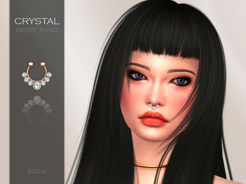 Sims 4 Crystal Nose Ring by Suzue