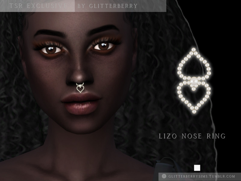 Sims 4 Lizo Heart Nose Ring by Glitterberryfly