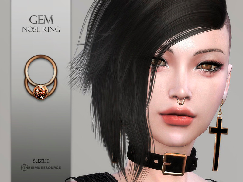 Sims 4 Gem Nose Ring by Suzue