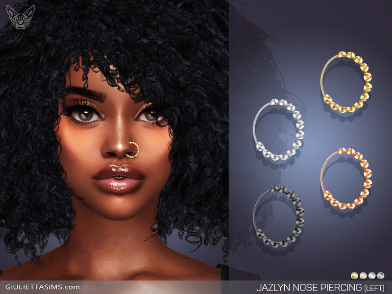 Sims 4 Jazlyn Nose Ring (Left Nostril) by feyona