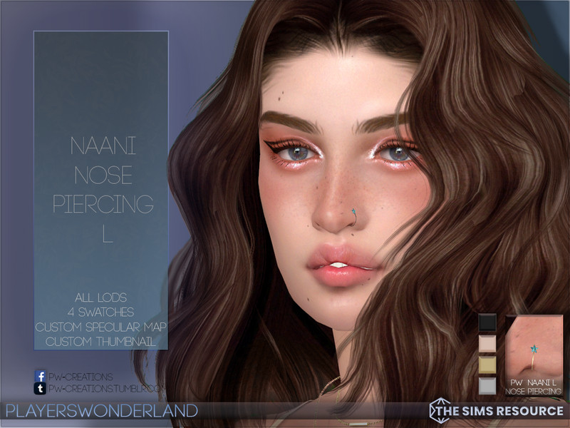 Sims 4 Naani Star Nosering Left by PlayersWonderland
