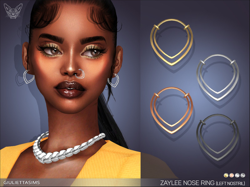 Sims 4 Zaylee Nose Ring Left Nostril by feyona