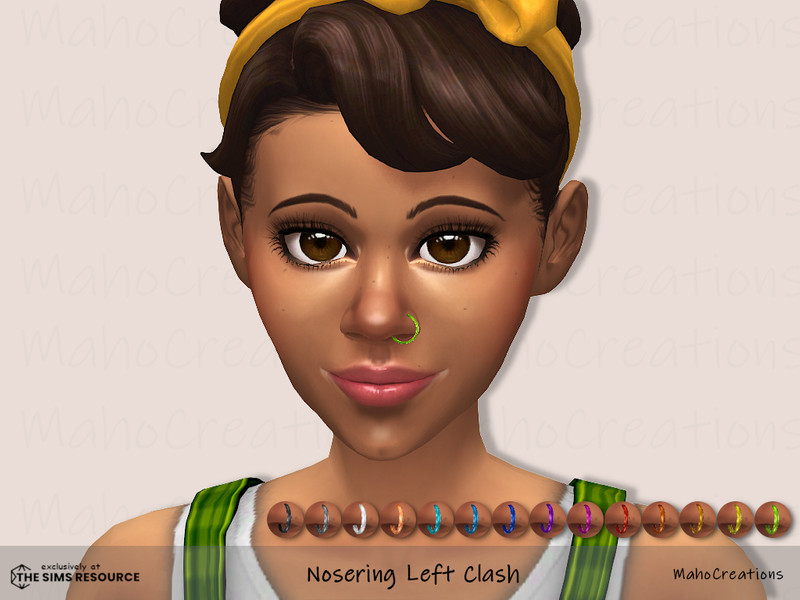 Sims 4 Nose Ring Left Clash by MahoCreations